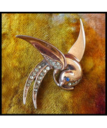 1950s Bird in Flight with Pave Rhinestones set in Sterling Silver Brooch... - €34,46 EUR