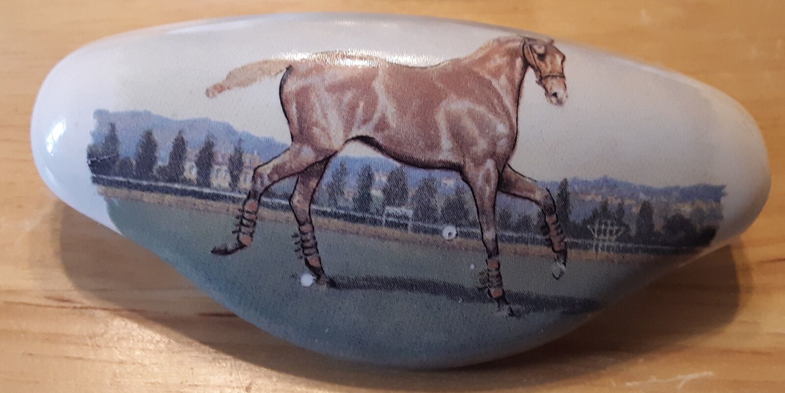 Primary image for Ceramic Cabinet Drawer Pull Horse Troteur Trotter