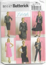 Butterick 5147 Wardrobe Pattern Dress, Jacket, Pants, Skirt Sz 8 10 12 14 Uncut - $10.77