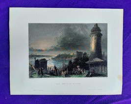 Exceptional 1839 Engraved Print The Tower of Galata Istanbul, Turkey - £36.10 GBP