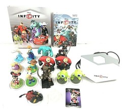 Disney Infinity 15 Character Figurine Lot Wii Game, Portal &amp; Disc Book - £29.50 GBP