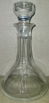 Crystal Decanter with Stopper - 10&quot; x 6&quot;.  Beautiful! - $12.56