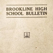 1921 Brookline High School Bulletin Massachusetts PB Booklet Schools E88K - $29.99