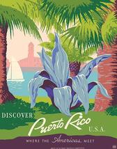 Discover Puerto Rico USA - Where The Americas Meet - 1938 - WPA Travel Poster - £26.43 GBP