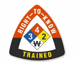 Right To Know Trained Hard Hat Decal Hard Hat Sticker Helmet Safety Label H189 - £1.43 GBP+