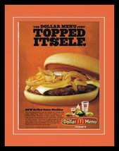 2013 McDonald&#39;s Grilled Onion Cheddar Framed 11x14 ORIGINAL Advertisement - £27.68 GBP