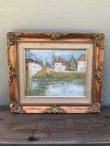 Vintage Landscape Oil Painting in Ornate Frame - £36.19 GBP
