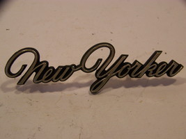 1976 77 78 Chrysler New Yorker Gold Script Emblem #3569955 W/ Studs 71 72 73 74 - £35.20 GBP