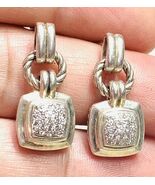 david yurman sterling silver earrings Paved diamonds - $875.44