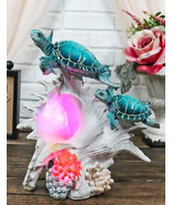 Colorful Nautical Sea Turtle Family Swimming By Big Conch With LED Light... - €45,64 EUR