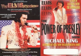 Michael King Leading Elvis Presley Singer Hand Signed Flyer &amp; More - £5.45 GBP