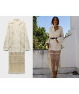 NWT $189 ZARA SS23 EMBROIDERED MACRAME DRESS LIMITED EDITION- XS-S - - $134.02 CAD