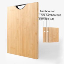 Alpine Bamboo Cutting Board Chopping Block with Space Saving Handle - £21.74 GBP