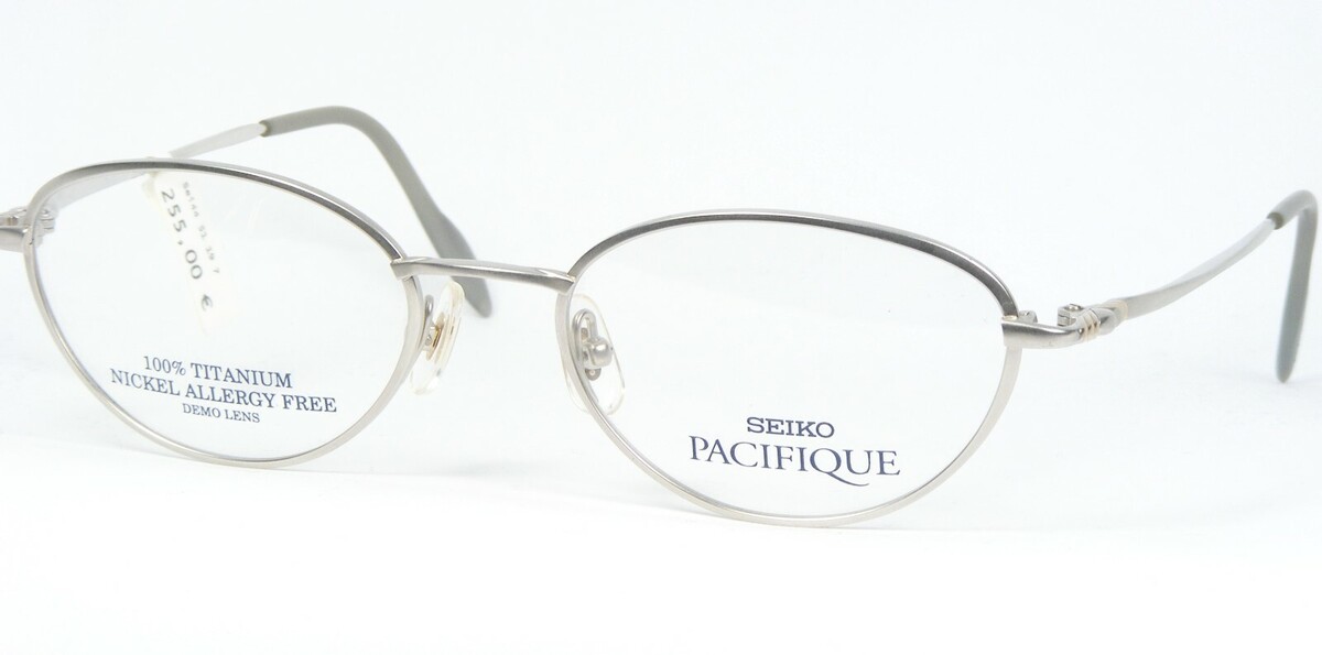 Seiko Pacifique T044 007 Silber Brille Titan 51-19-140mm Japan - $140.55