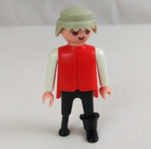 Vintage 1974 Geobra Playmobile Peg Leg Pirate 2.75&quot; Toy Figure - £6.97 GBP