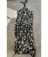Thalia Sodi Womens Floral Halter Sleeveless Long Maxi Dress Size XXL Ope... - $35.54 CAD