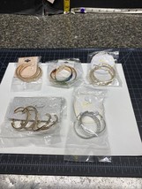 New Costume Jewelry Hoop Earrings Lot :Superstar, blossom, princess, &amp; Nicole. - £11.95 GBP