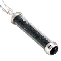 Black Tourmaline Gem Power Vial Pendant For Protection - $21.95