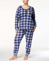 Tommy Hilfiger Womens Sleepwear Vintage Printed Thermal Pajama Set 2X - £27.15 GBP