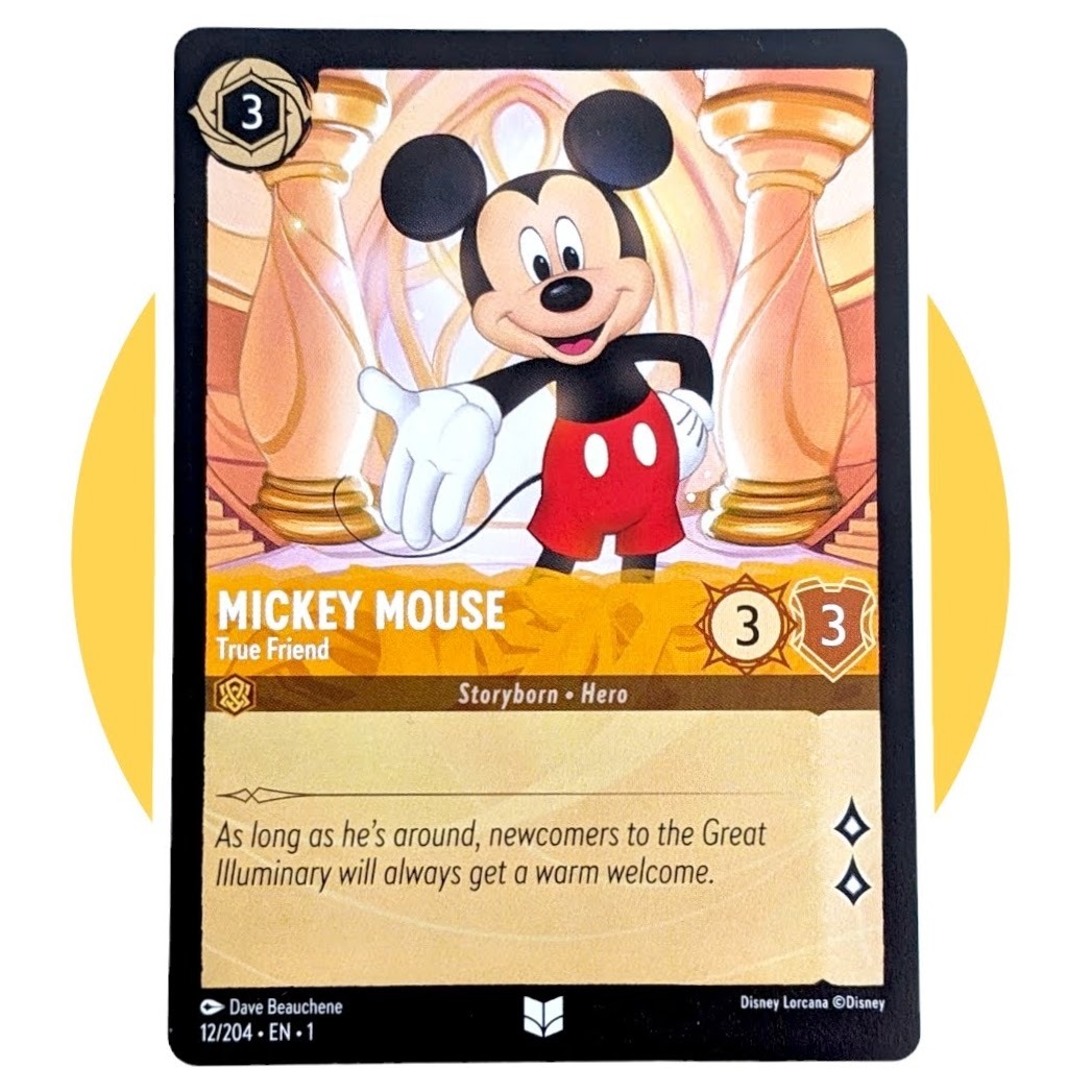 Primary image for The First Chapter Disney Lorcana Card: Mickey Mouse True Friend 12/204