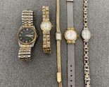 Lot of 5 Gold Tone Men&#39;s Women&#39;s Watches Timex Affinity Armitron Estate ... - £19.78 GBP