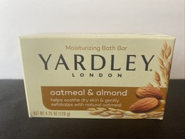 Yardley London Oatmeal &amp; Almond Moisturizing Bath Bar Soap 4.25oz Exfoli... - £4.60 GBP