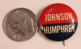 Johnson Humphrey Pinback Button Political Vintage Lyndon Baines J3 - $6.92