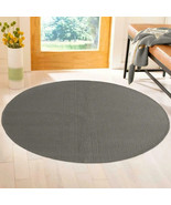 Handwoven 100% Wool Round Abstract Pile Area Rug 8x8 ft Carpet for Livin... - $265.61 CAD+