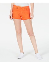 Celebrity Pink Juniors Raw edged Colored Denim Shorts Color Orangina Size 3 - £15.54 GBP