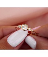 0.50 Carat Round And Pear Moissanite Engagement Ring /10k 14k White Gold... - $223.49 CAD