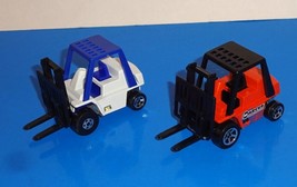 Hot Wheels Lot of 2 Loose Vehicles Forklift Orange &amp; White - £3.24 GBP