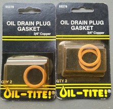 Lot Of 2- 65278 OIL-TITE! Drain Plug Gasket New Old Stock - £10.25 GBP