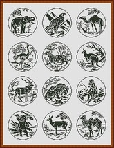 Animals and Birds Monochrome Sampler Counted Cross Stitch Pattern PDF  - £4.72 GBP