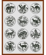 Animals and Birds Monochrome Sampler Counted Cross Stitch Pattern PDF  - £4.75 GBP