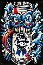 Pabst Blue Ribbon Beer Retro Vintage Sign 8x12 inches  Mancave Garage jj - $452.20 MXN