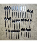 Interpur Mexical Rose 39Pc. Stainless  Flatware Set Japan Nice - $1,307.15 MXN