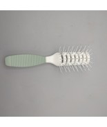 Vintage Clinique Brush White Vented Ball Tip Bristle Green Handle Travel... - $27.62 CAD