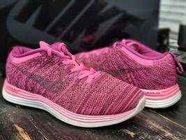 2013 Nike Flyknit Lunar Magenta Pink Training Shoes 554888-660 Women 6.5 - £56.05 GBP