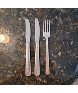 3 Piece Braniff Airways Airline Silverplate  Oneida Fork + 2 Butter Knives - $471.45 MXN