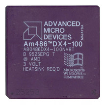 AMD 486 DX4 100 MHz Socket 3 CPU A80486DX4-100 working  - £23.35 GBP
