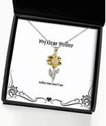 Epic Mother Sunflower Pendant Necklace, Mother Hair Don&#39;t Care, for Mom - £39.30 GBP