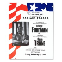 George Foreman vs Guido Trane 22x28 Poster - COA Owned By Caesars 2/5/1988 - £59.71 GBP