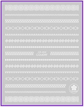 Nail Art 3D Decal Stickers White 3D Lace Design CB064 - £2.57 GBP