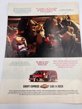 Rare Chevy Chevrolet Express Van Original Magazine Print Ad - $9.88