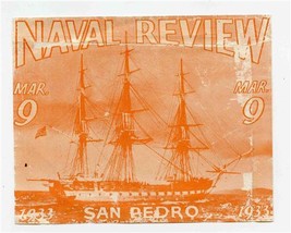 Naval Fleet Review Mar 9 1933 San Pedro Sticker  - £21.90 GBP