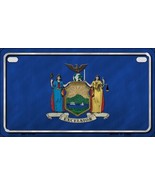 New York State Flag Metal Novelty Motorcycle License Plate - $25.74 CAD