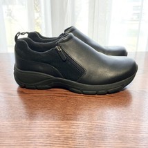 LANDS END All Weather Shoe Womens 9.5 Black Leather Casual Comfort Loafe... - $28.30