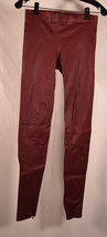 Vince Womens Leather Lambskin Suede Legging Skinny Ankle Zip Red S New - $247.50