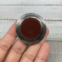 Turkmen Ring Afghan Antique Tribal Round Shape Red Carnelian Kuchi Ring Boho, TR - £7.50 GBP