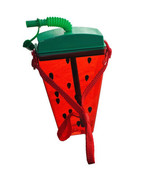 Watermelon Tumbler Water Bottle w/ Straps &amp; Straw Portable Cup Travel 450ml - $17.70